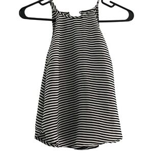 Abercrombie & Fitch Halter Top Womens Small Black White Striped Excellent 1Z4868